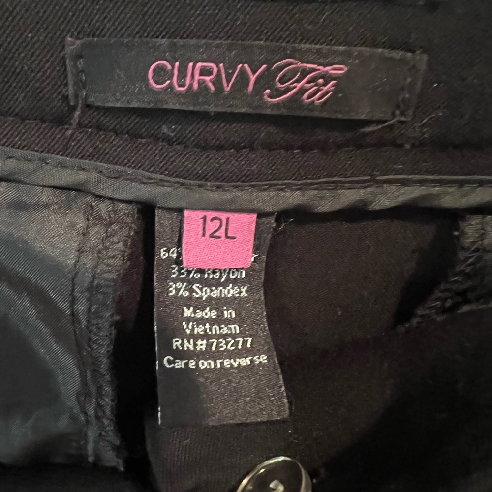 Apt. 9 Black Curvy Fit Pants